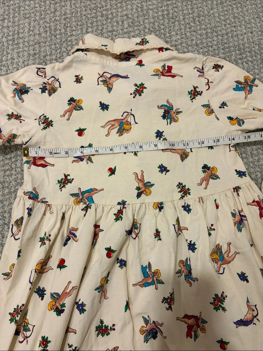 One of a kind!! Vintage kids dress cherubs angels
